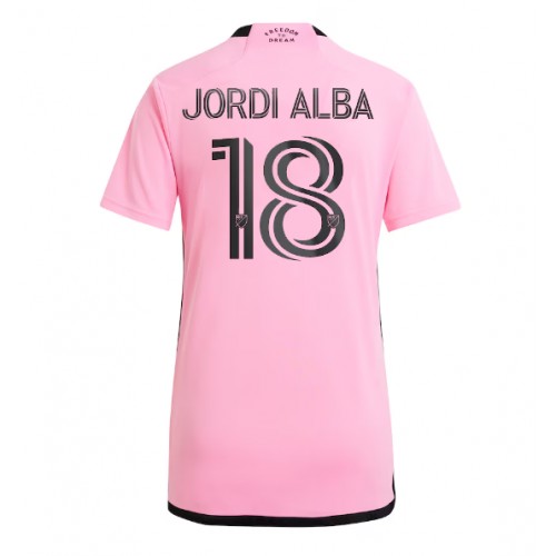 Dámy Fotbalový dres Inter Miami Jordi Alba #18 2024-25 Domácí Krátký Rukáv